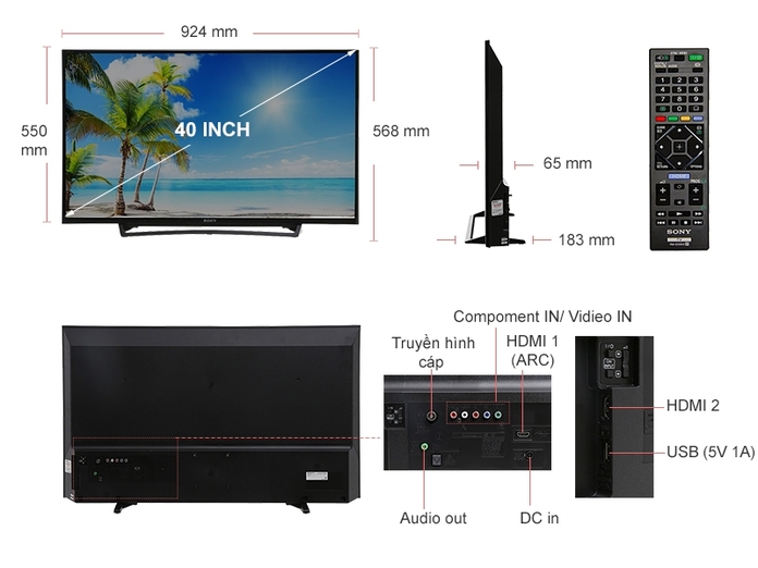 TIVI SONY KDL-40R350E VN3