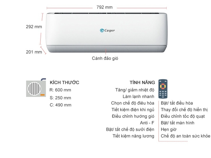 Máy lạnh Casper 1 HP SC-09TL11
