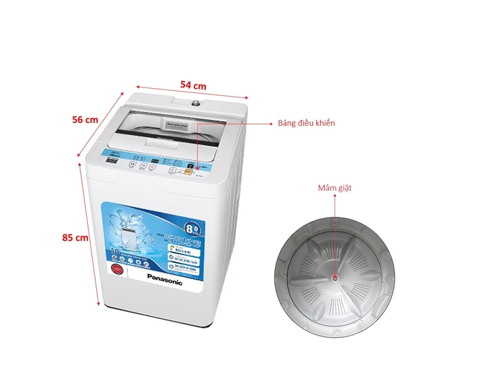 MÁY GIẶT PANASONIC 8 KG NA-F80VS7WCV