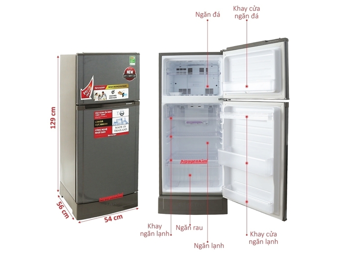 TỦ LẠNH SHARP 165 LÍT SJ-16VF3