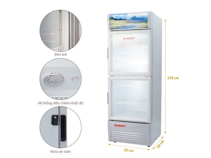 Tủ mát Sanaky 290 lít VH-358W