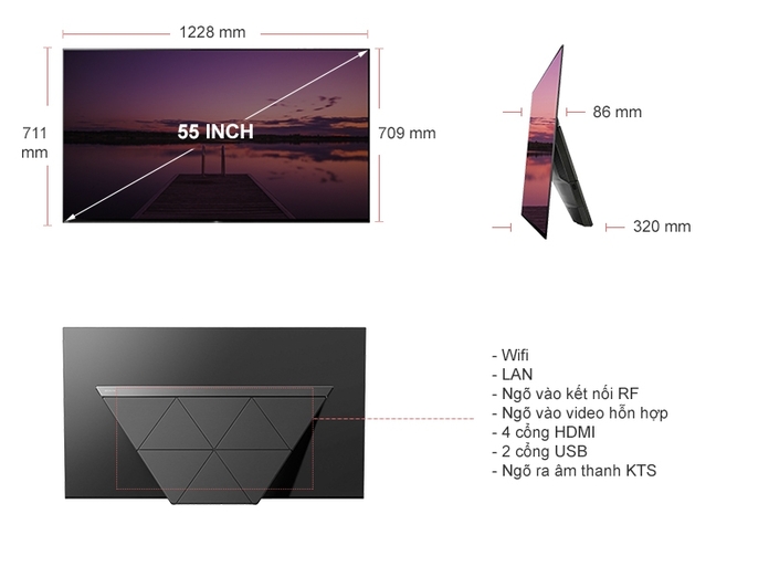TIVI OLED SONY 55 INCH 55A9F