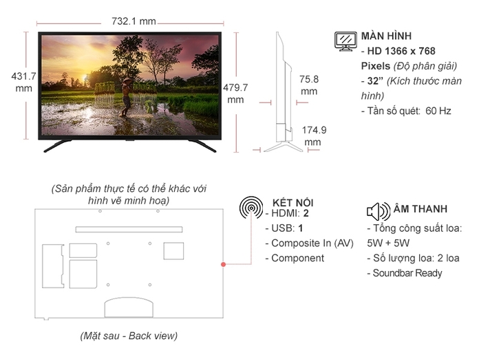 Tivi Casper HD 32 inch 32HN5100