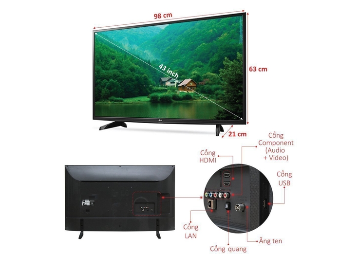 SMART TIVI LG 43 INCH 43LH590T