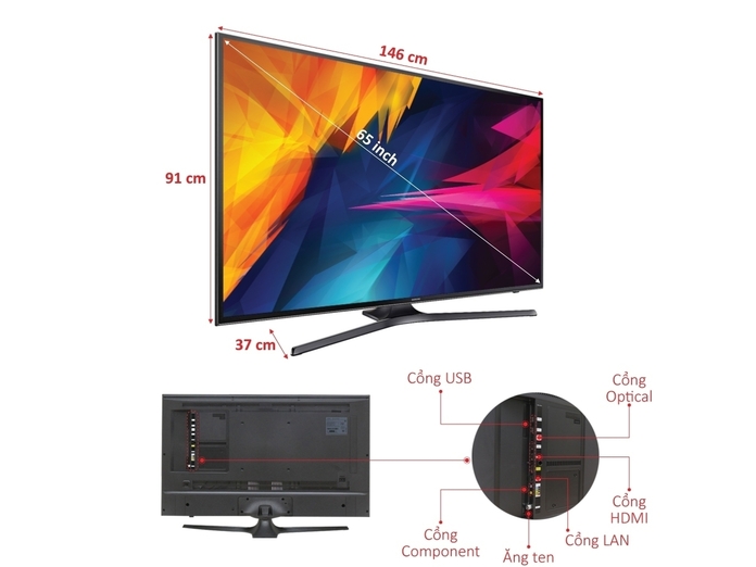TIVI LED SAMSUNG UA65KU6000KXXV