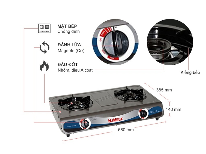 BẾP GAS NAMILUX NH-540DFM