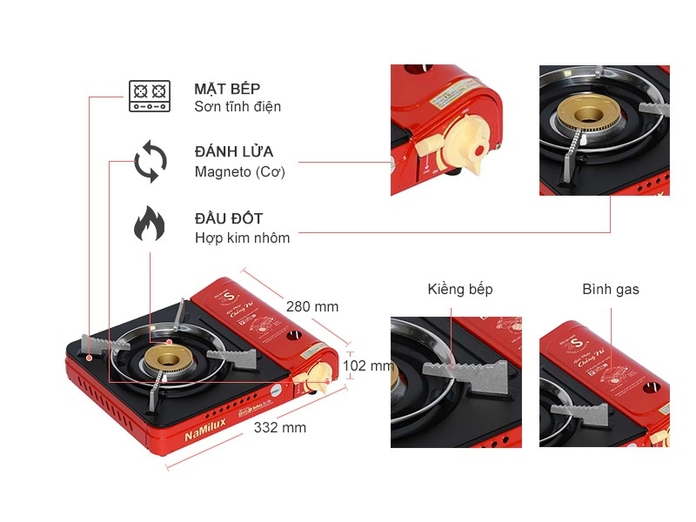 BẾP GAS MINI NAMILUX 2S NH-054PF