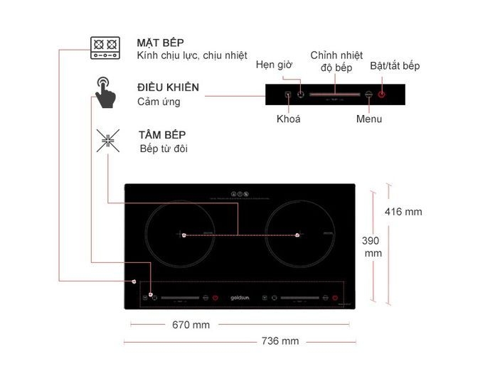 Bếp điện từ Goldsun IH-GYL27