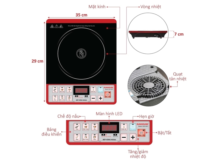 BẾP HỒNG NGOẠI SUNHOUSE SHD6001