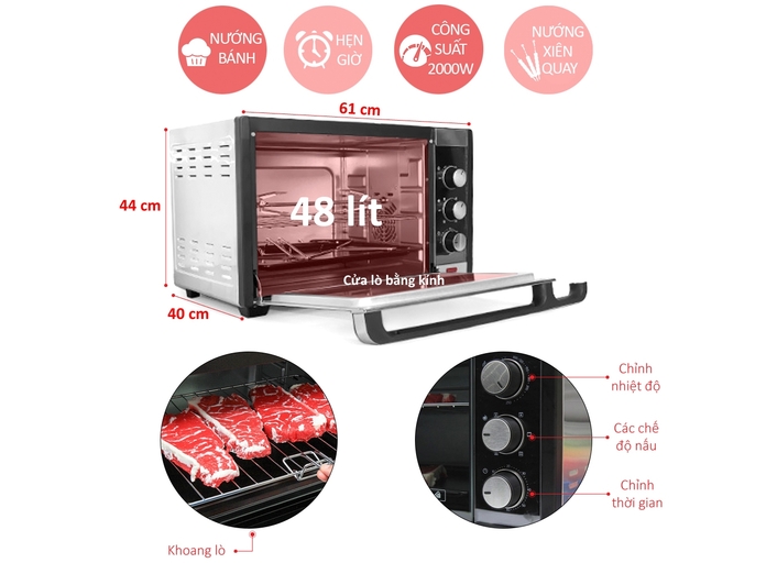 LÒ NƯỚNG PENSONIC PEO-4802G