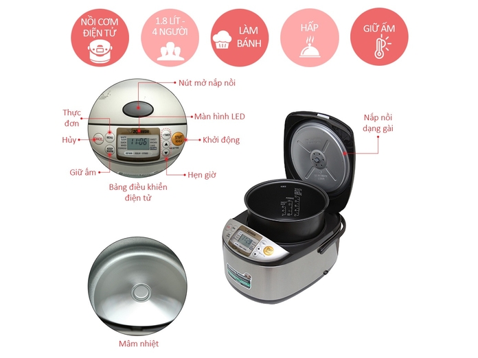 Nồi cơm điện Zojirushi NS-TSQ18