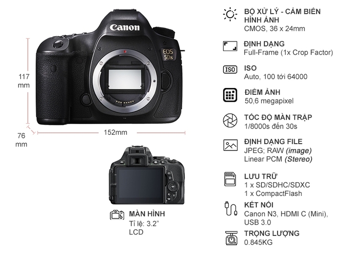 MÁY ẢNH CANON EOS 5DS (THÂN MÁY)