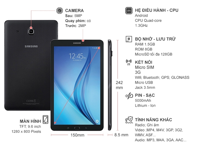 SAMSUNG GALAXY TAB E