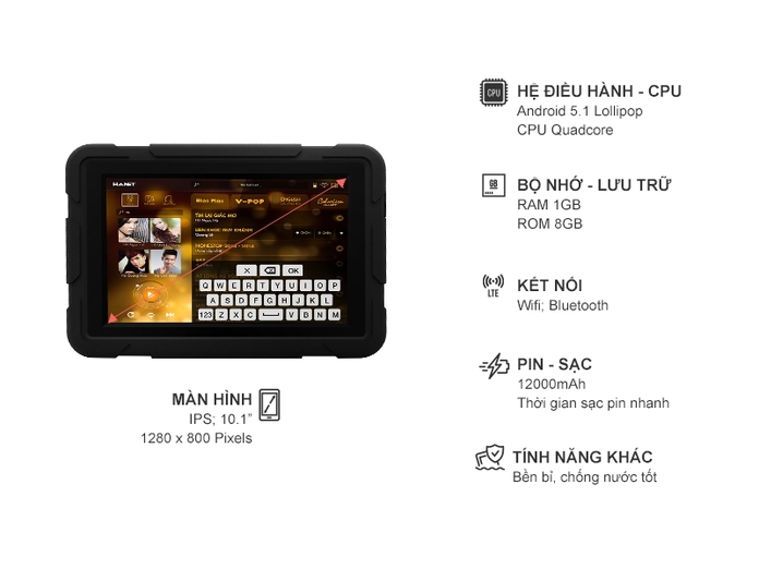 MÁY TÍNH BẢNG HANET SMARTLIST 2016