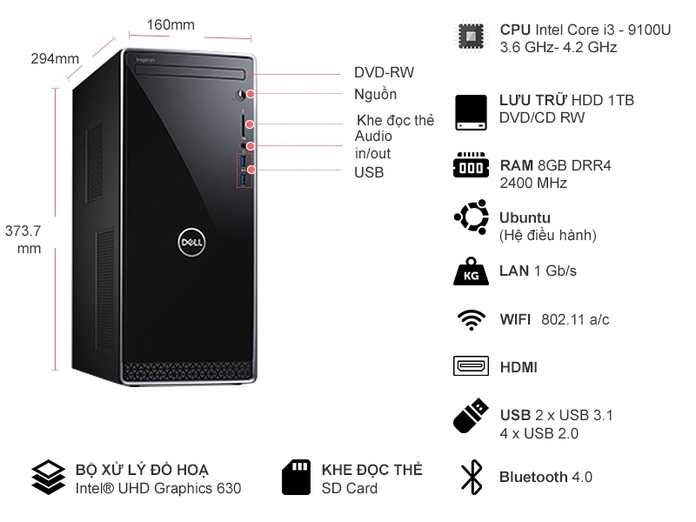 PC Dell Inspiron 3670