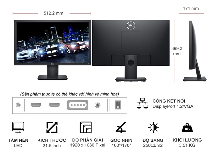 Màn hình Dell 21.5 inch E2220H
