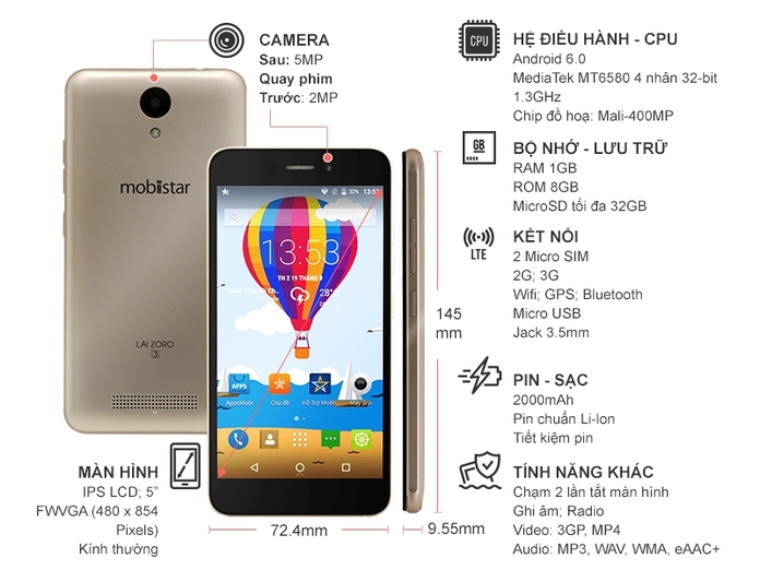 MOBIISTAR LAI ZORO 3 VÀNG