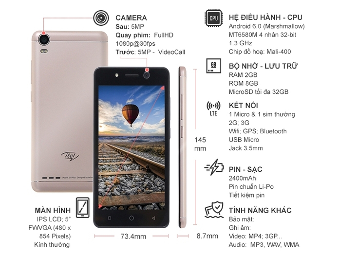 ITEL S11 PLUS VÀNG