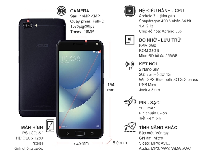 ASUS ZENFONE 4 MAX PRO ZC554KL