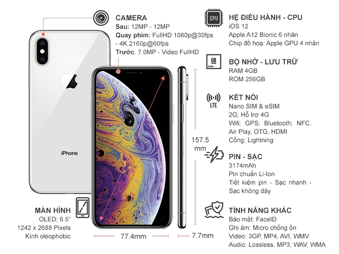 IPHONE XS MAX 256GB SILVER