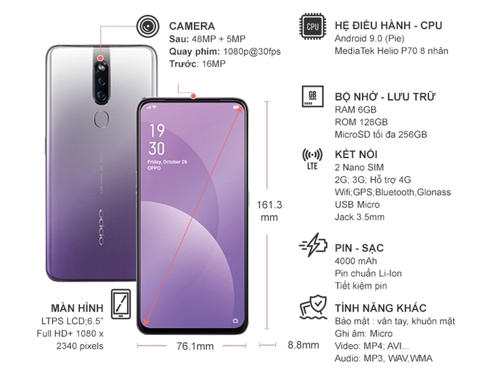 OPPO F11 PRO 128GB XÁM