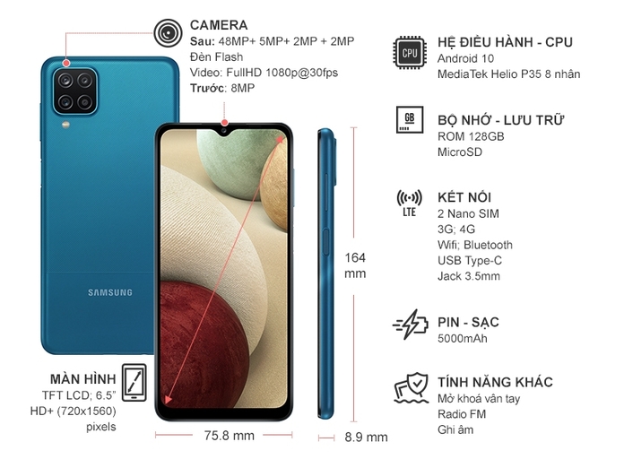 Sự kết hợp hoàn hảo giữa giá cả và chất lượng chụp ảnh trên Samsung A12 sẽ khiến bạn thỏa mãn với mức giá tốt nhất. Ngoài ra, với tính năng xóa phông mới cập nhật, bạn có thể tạo ra các bức ảnh hoàn hảo chỉ trong nháy mắt. Thật tuyệt vời, hãy nhấp chuột vào hình ảnh để có thêm thông tin.