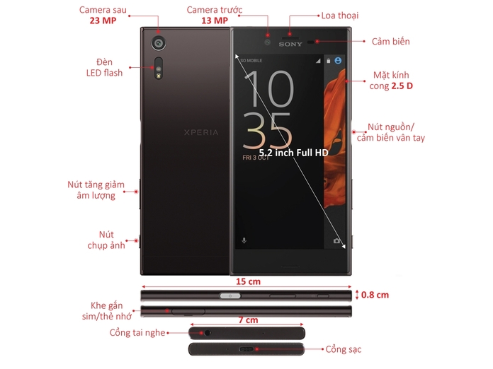 SONY XPERIA XZ ĐEN (F8332VN)