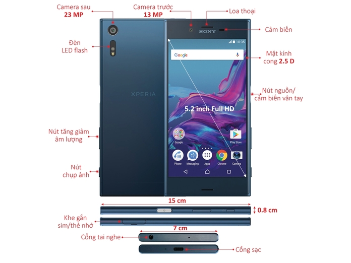 SONY XPERIA XZ XANH (F8332VN)