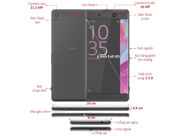 SONY XPERIA XA ULTRA ĐEN