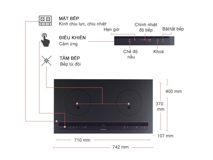 BẾP ĐIỆN TỪ PANASONIC KY-C227D