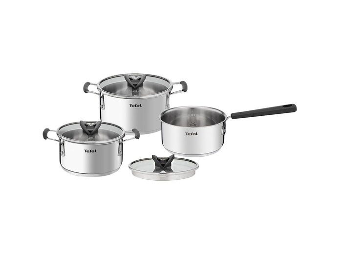 Bộ 3 nồi inox Tefal Optispace cao cấp đường kính 16, 20, 24 cm