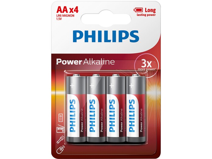 Pin AA 4 viên Alkaline Philips LR6P4B