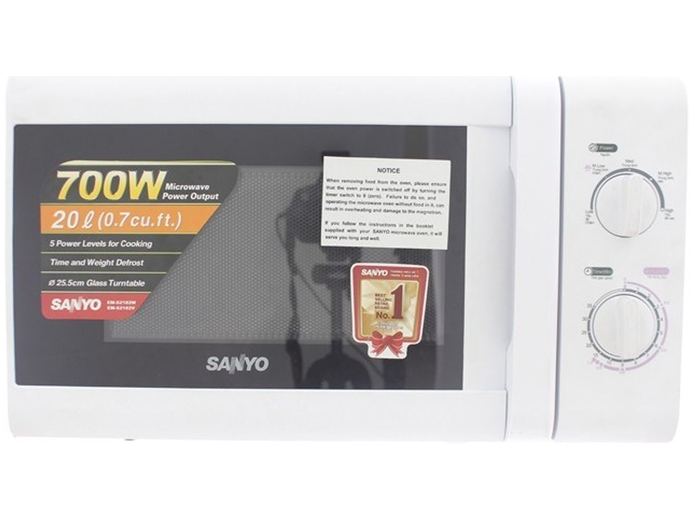 Mua lò vi sóng Sanyo EM-S2182W dung tích 20 lít, giá rẻ tại Nguyễn Kim