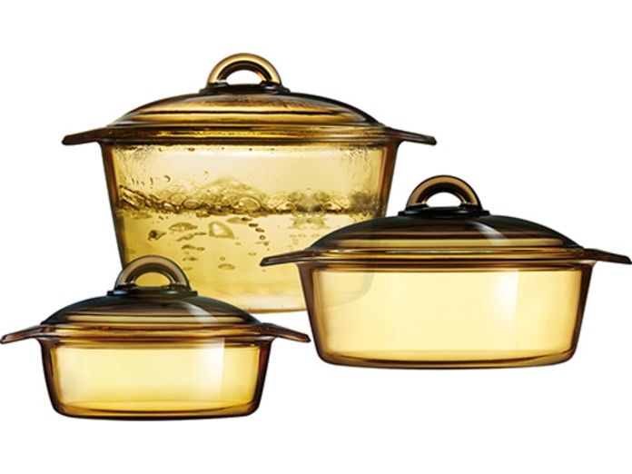Bộ 3 nồi thủy tinh Luminarc Blooming Amberline bộ 3