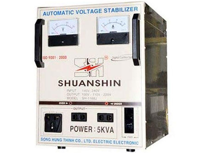 Ổn áp Shuanshin 5KVA SH-1168J công suất 5kVA giá rẻ tại Nguyễn Kim