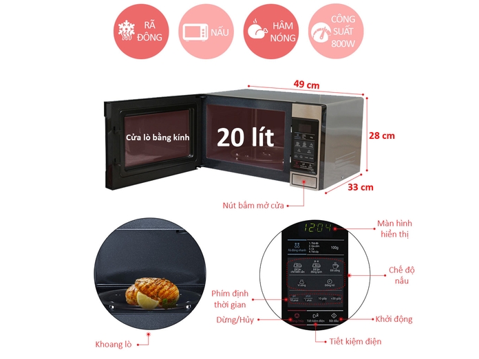 LÒ VI SÓNG SAMSUNG ME73M/XSV