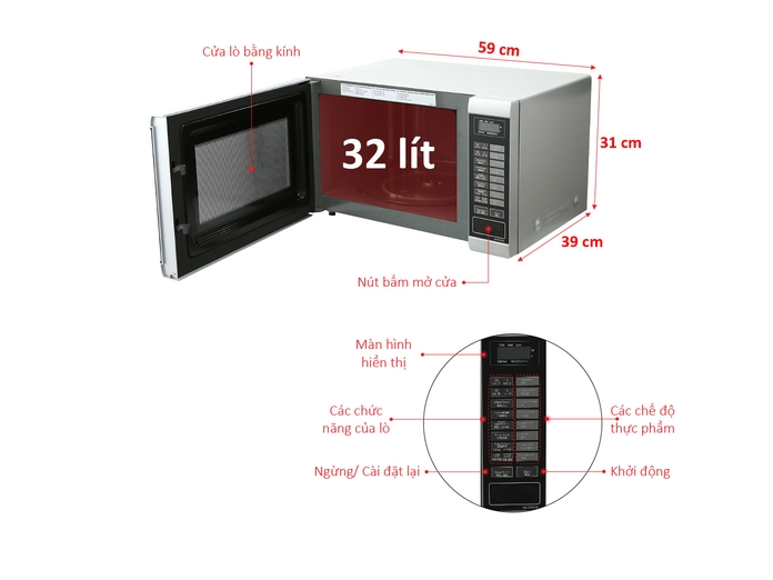 LÒ VI SÓNG PANASONIC NN-ST651MYUE