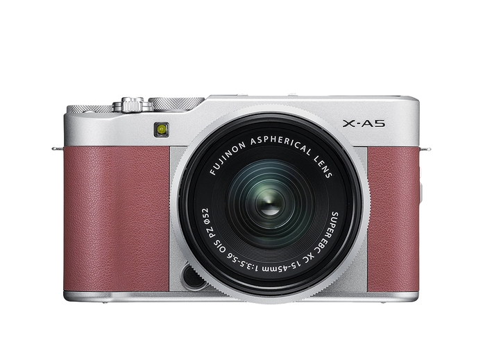 Máy Ảnh Mirrorless Fujifilm X-A5 ống kính XC 15-45mm màu hồng mặt trước