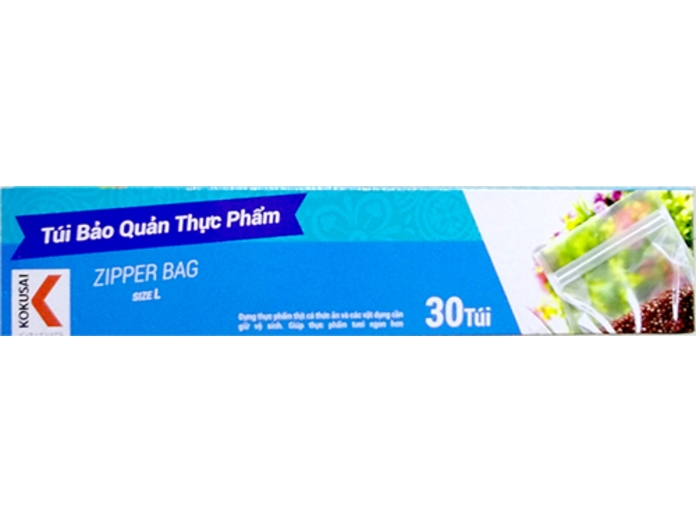 Túi zipper Kokusai - size L30 (26.5 x 31cm)