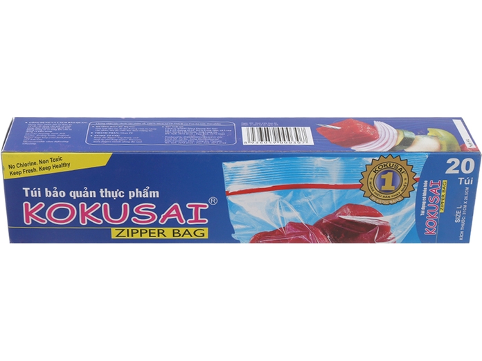 Túi zipper Kokusai - size L20 (26.5x31cm)