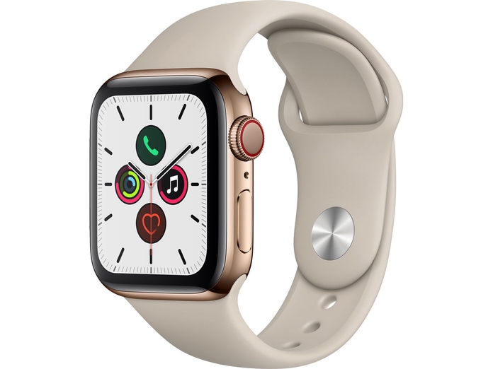 Apple Watch S5 GPS + Cellular 40mm viền thép, dây cao su MWX62VN/A