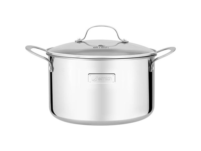 Nồi inox cao cấp 3 lớp đáy liền Tri-max 20cm chính diện