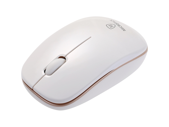 Chuột không dây Micropack MP-791W Trắng mặt nghiêng trái
