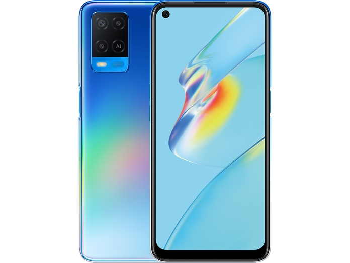 Điên thoại OPPO A54 4GB/128GB Xanh mặt chính diện trước sau