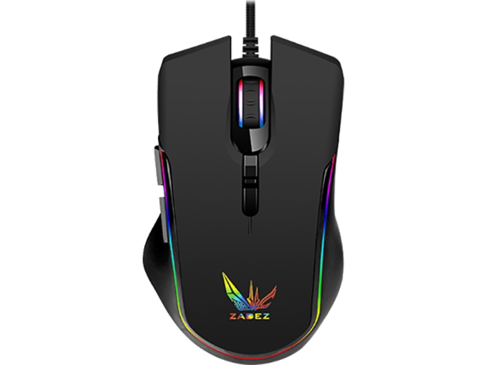 Chuột gaming có dây Zadez G-156M Đen mặt chính diện