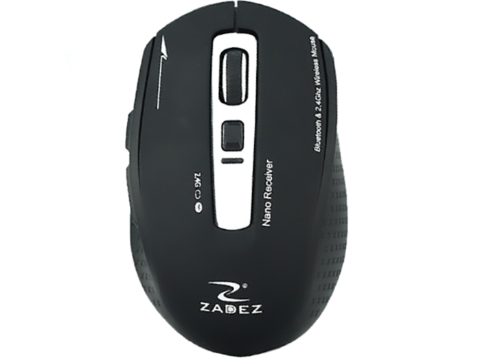 Chuột không dây Zadez M-350BK Đen mặt chính diện