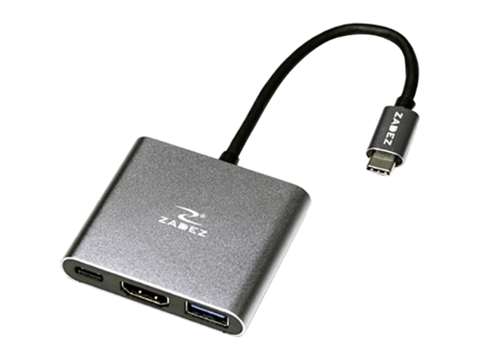 Bộ chuyển đổi Type-C 3 in 1 Zadez ZAH-513 chuẩn Power Delivery 60W