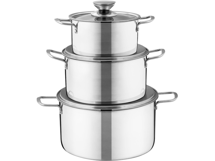 Bộ nồi inox 1 đáy Sunhouse SH114 bộ 3 nồi