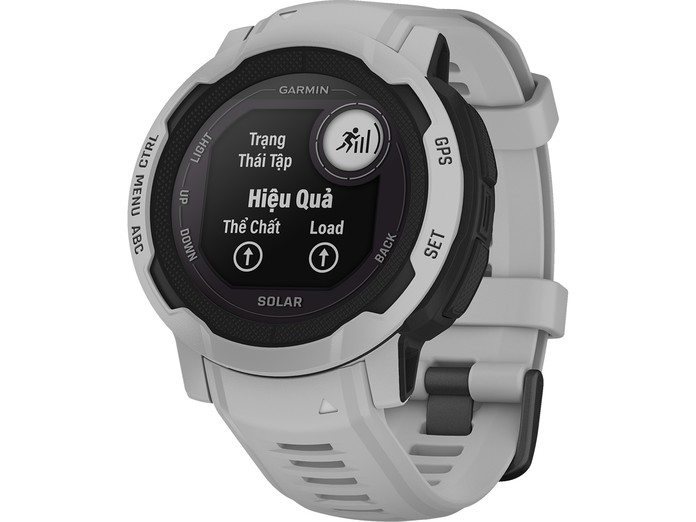 Đồng hồ Garmin Instinct 2 Solar 45mm Xám Sương mặt nghiêng