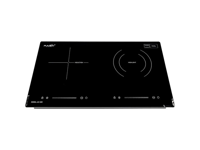 Bếp đôi hồng ngoại và điện từ Magic Eco AC-220 chính diện